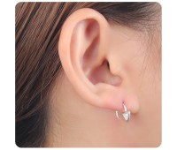 Triangle 4mm CZ Silver Stud Earring STS-3263